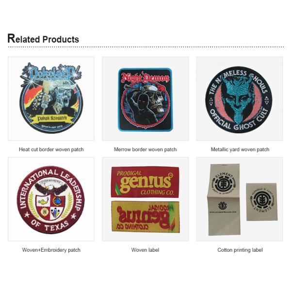 Twill Fabric Custom Woven Patches Diamond Shape Flat Appearance