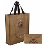Fold Away Reusable Collapsible Shopping Bag PP Non Woven Custom Logo
