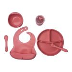 Modern Silicone Baby Feeding Set Bib And Plate Customized CPSIA CSPA Standard