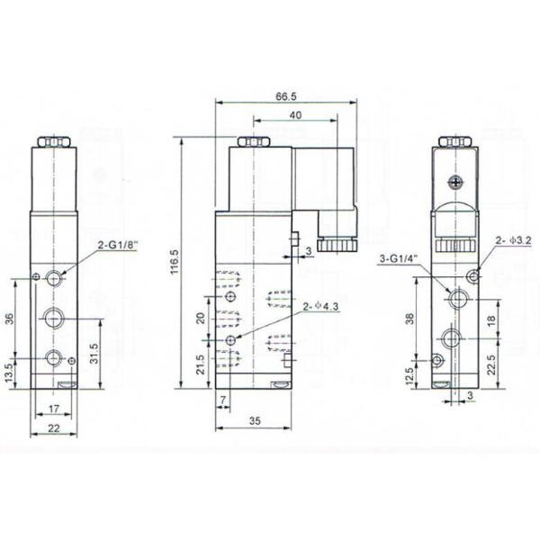 5 Cycle/Sec Highest Action Frequency Pneumatic Cylinder Valve
