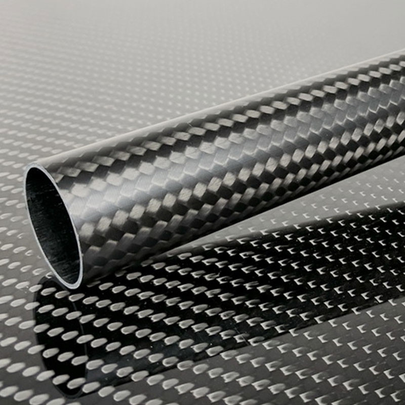 Lightweight 3K Woven Carbon Fiber Tubes Aging Resistant Flexible