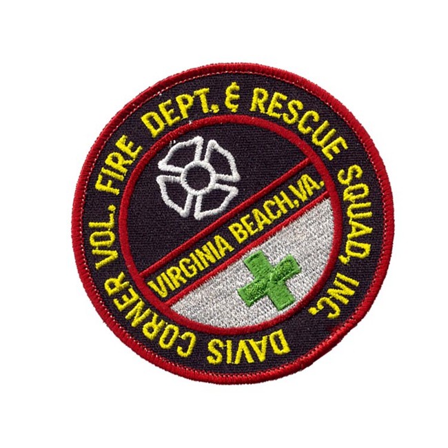 ODM Felt Fabric 100mm Fire Department Patches with Cut Border