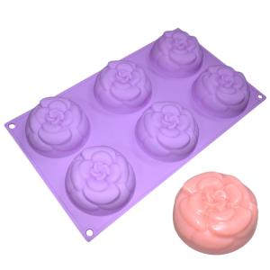 Wholesale Anti Tear Handmade Silicone Soap Mold 6 Cavities Flowers Shape For Cake Decoration from china suppliers