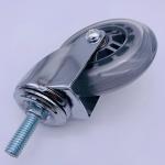 4 Inch Chrome Plated Transparent PU Caster Wheel For Wheelchair
