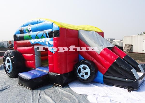 Kids PVC Tarpaulin Car Shape Inflatable Jumping Castle Car House