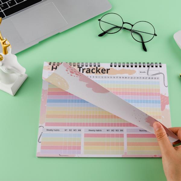 CMYK 2021-2022 A4 A5 Twin-Wire Binding Weekly Daily Planner Notebook Printing