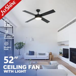 Wholesale 4*MDF Blades Decorative LED Ceiling Fan Black Finish DC Motor Energy Saving from china suppliers
