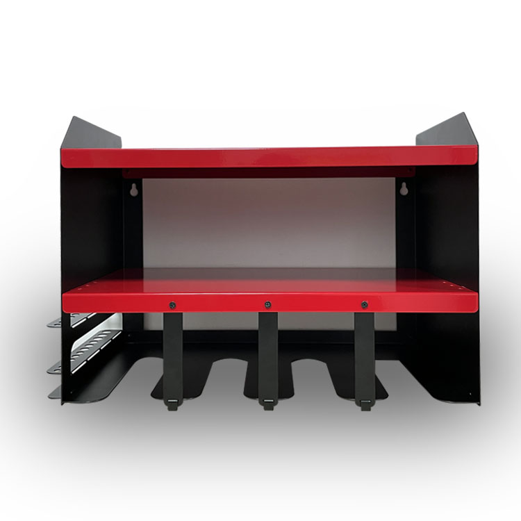 Wall Mounted Power Tool Charging Station with Customizable Logo and Drill Bit Holder