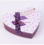 Rigid Cardboard Heart Shaped Valentine's Day Gift Box Hot Stamping Eco Friendly