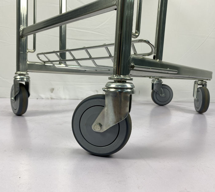 Double Decker Flatbed Heavy Duty Warehouse Trolley 200Kgs Capacity Logo Customized
