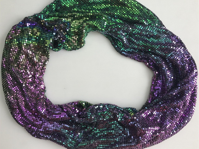 Soft Multi Color ODM Metallic Sequin Fabric For Garment Party Decoration