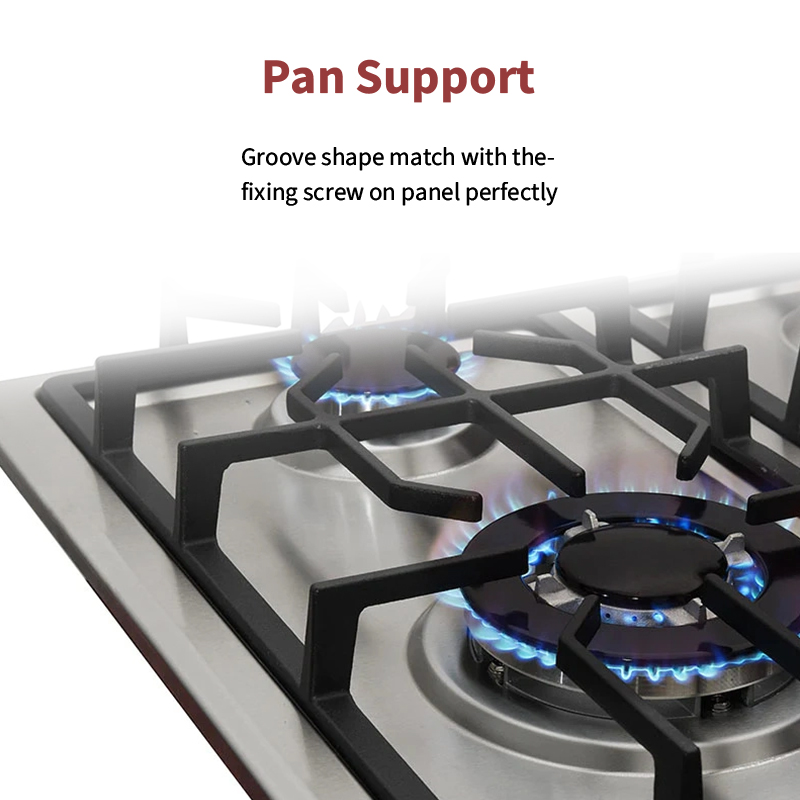 Electronic Ignition 4 Burner Gas Hob Stove Stainless Steel