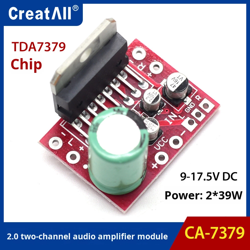 2.0 Two-Channel 39W Power Amplifier Board 12V DC Audio Module
