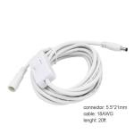 Customized 12V DC Extension Cable 5.5*2.5 Mm Male To Female With Switch 120cm
