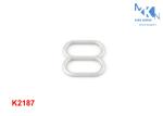 Square Shiny Metal Slide Buckle 13mm Inner Size Zinc Alloy For Belt / Bag