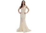 Customize High End Muslim Ball Gowns Dresses With Sleeves Chiffon Fabric