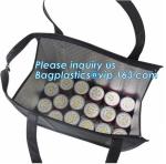 Reusable aluminium Portable pOLYESTER WINE COOLER BAG,FROZEN FOOD,ICE,HOT PIZZA