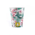Single Wall Disposable Paper Cup 12oz Hot Drink With Logo Beverage Ps Pp Lids