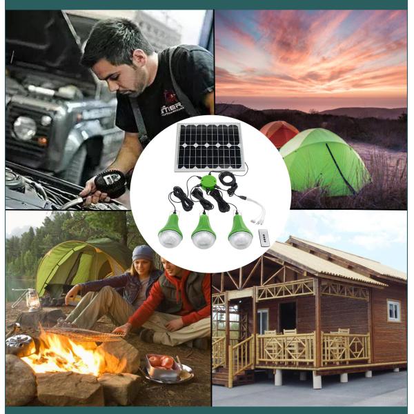 ODM Dimmable 3pcs*3W LED Solar Emergency Lights 5200mah For Universities