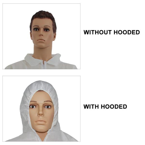 YIHE Breathable Disposable Coveralls , SMS Protective Work Suits Long Sleeve