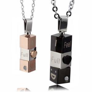 Wholesale New Fashion Tagor Jewelry 316L Stainless Steel couple Pendant Necklace TYGN259 from china suppliers