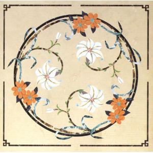 Buy cheap Parquet, natural stone parquet, engineered stone water jet medallion from wholesalers