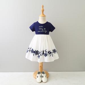 Wholesale Summer Children'S Clothing Girls Summer Flower Embroidery Dress from china suppliers