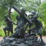 14 Stations of the Cross Jesus Crucifixion Statue Bronze Sculpture Christian