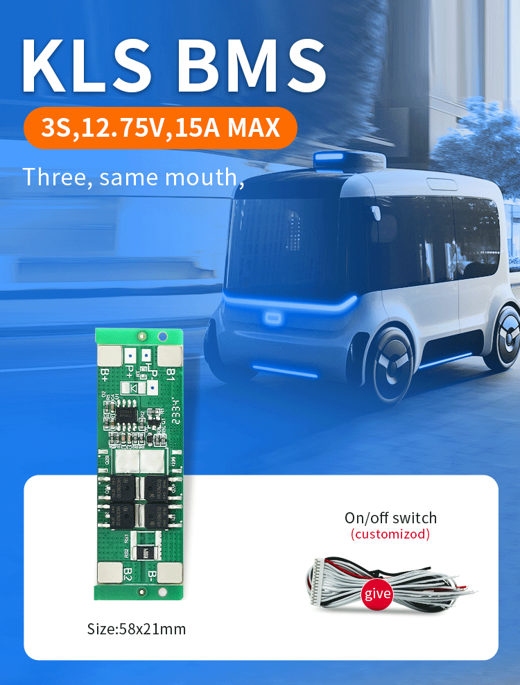 3S 15A Li Ion LFP Battery Management System , BMS For Lithium Ion Battery Packs