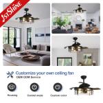 Bladeless Farmhouse Ceiling Fan With Light Small Modern Industrial
