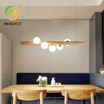 Nordic Solid Wood Style Restaurant Lamp Simple Modern LED Creative Bar