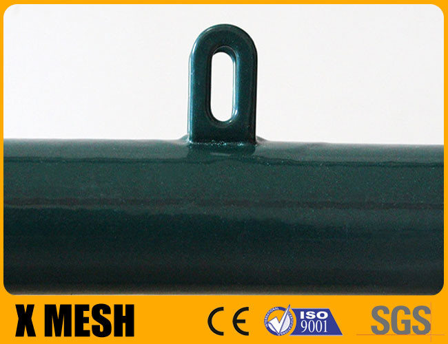 PVC Coated Wire Mesh Diamond Cyclone Chain Link Fence 5.0m For Basketball Courts