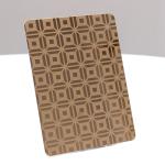 3mm Etched Stainless Steel Sheet Champagne Gold Rose Pattern Finish