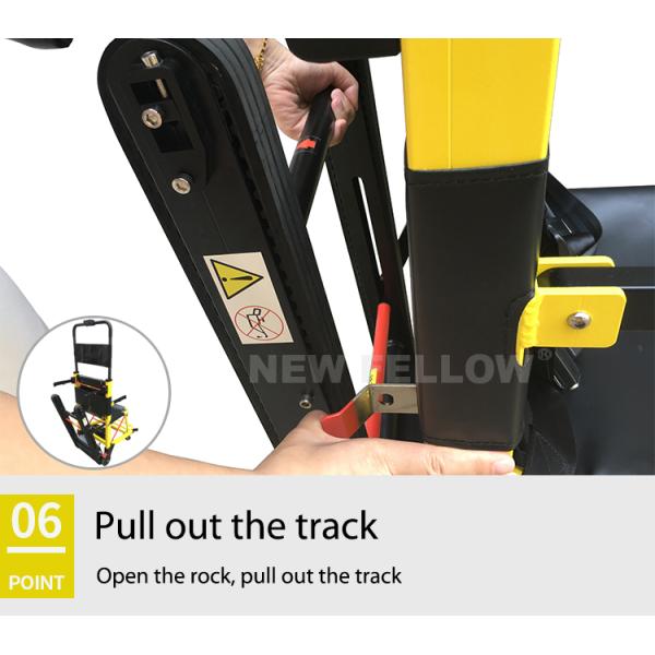 Yellow Stair Climbing Wheelchair Ambulance Electric Stair Chair Stretcher