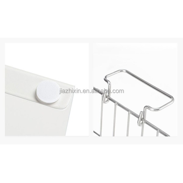 Stackable 2 Tier Tower Rack White Desktop Spice Jar Microwave Coffee Machine Stand Bowl Plate Cup Divider with Metal Mesh Basket