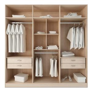 Wholesale Chinese Custom Furniture Style Solid Wooden Wardrobe , Oak Wood Portable Closets from china suppliers