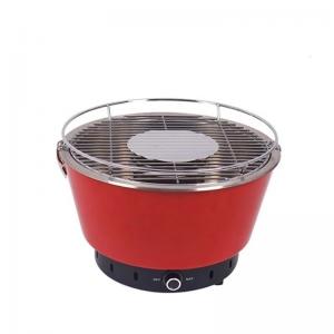 China 35X24.5CM Portable Outdoor Red Metal Steel Charcoal BBQ Grill With Adjustable Ventilation on sale