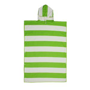 Wholesale Customized Striped Microfibre Hooded Beach Towel Poncho For Kids from china suppliers