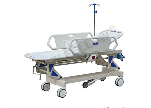 Quality Luxury Adjustable ABS Plastic Patient Transport Trolley For Hospital for sale