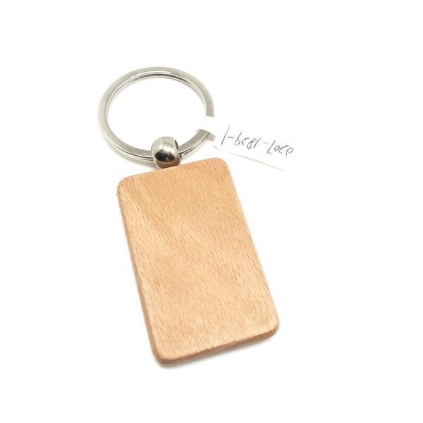 Eco Friendly Personalized Wooden Keychain Engraving Customizable Gift In Natural