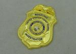 USA Coast Guard Police Badge Die Casting Gold Plating 3/4 inch