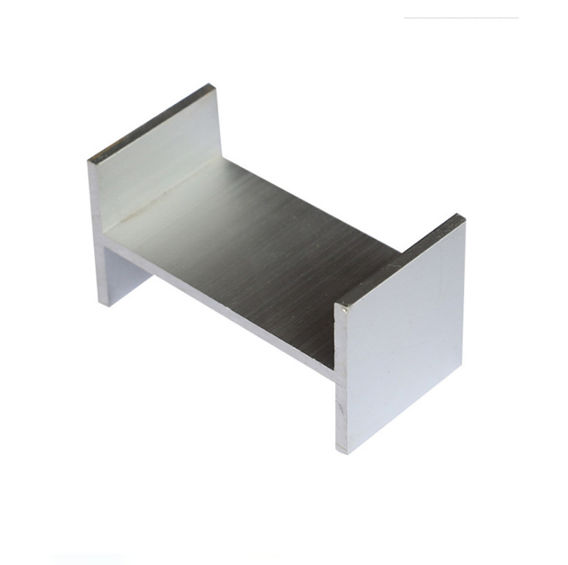 Extrusions U Shape Aluminium Profile For Glass Door Partition Black Shower Fixed Panel Deep