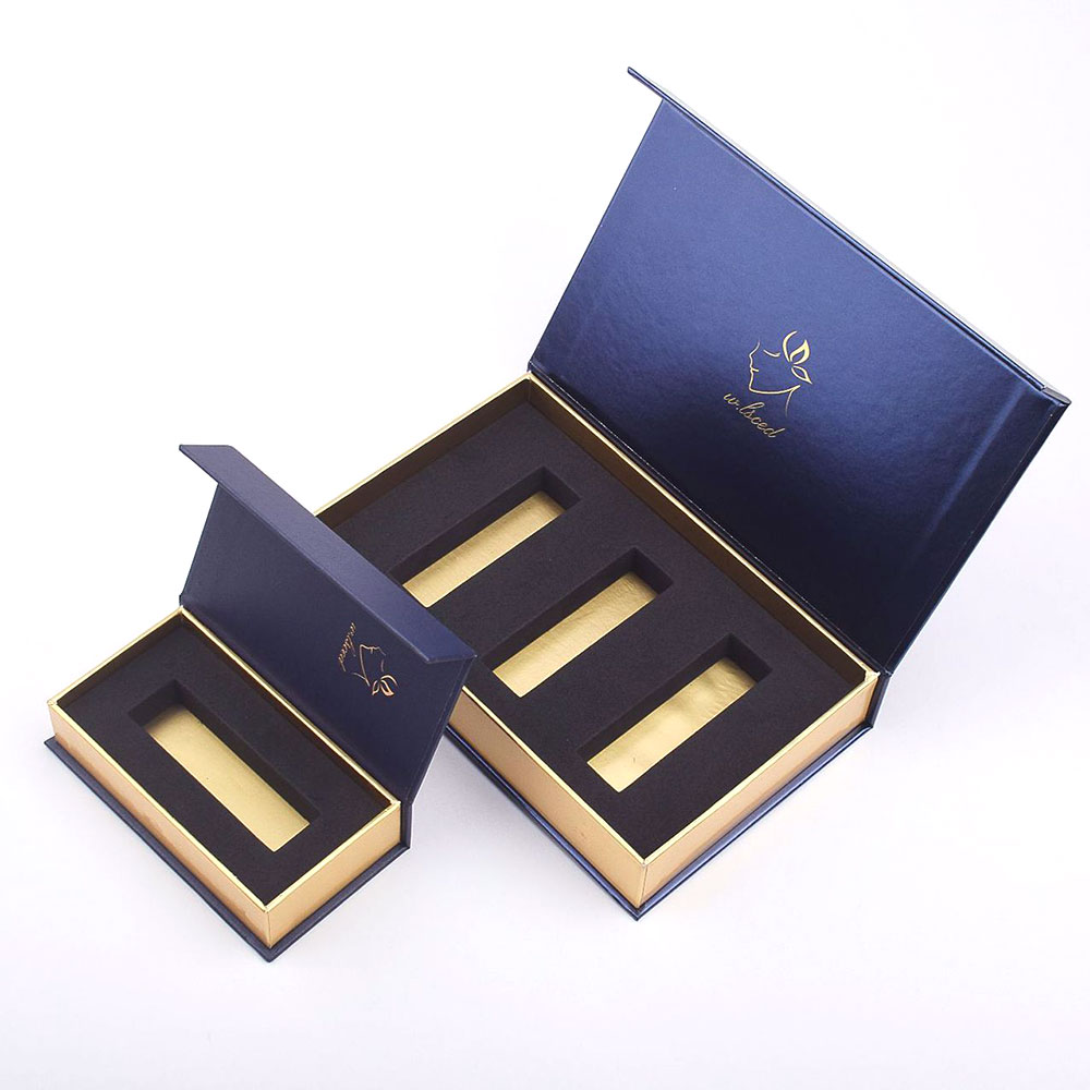 Cosmetic Rigid Cardboard Display Box Magnetic Essential Oil Gift Box Packaging