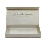 White Stylish Magnetic Packaging Box UV Coated Flip Magnetic Gift Box For
