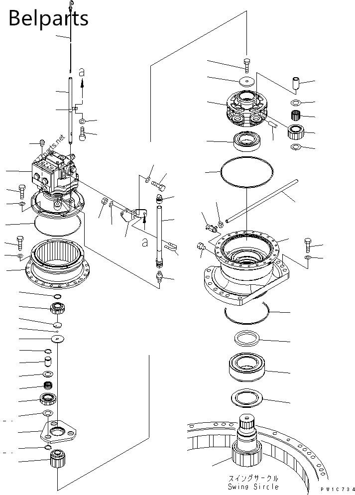 KOMATSU Excavator Planetary Gear Parts Rotating Ring Gear 206-26-71452 206-26-71450 PC220-7