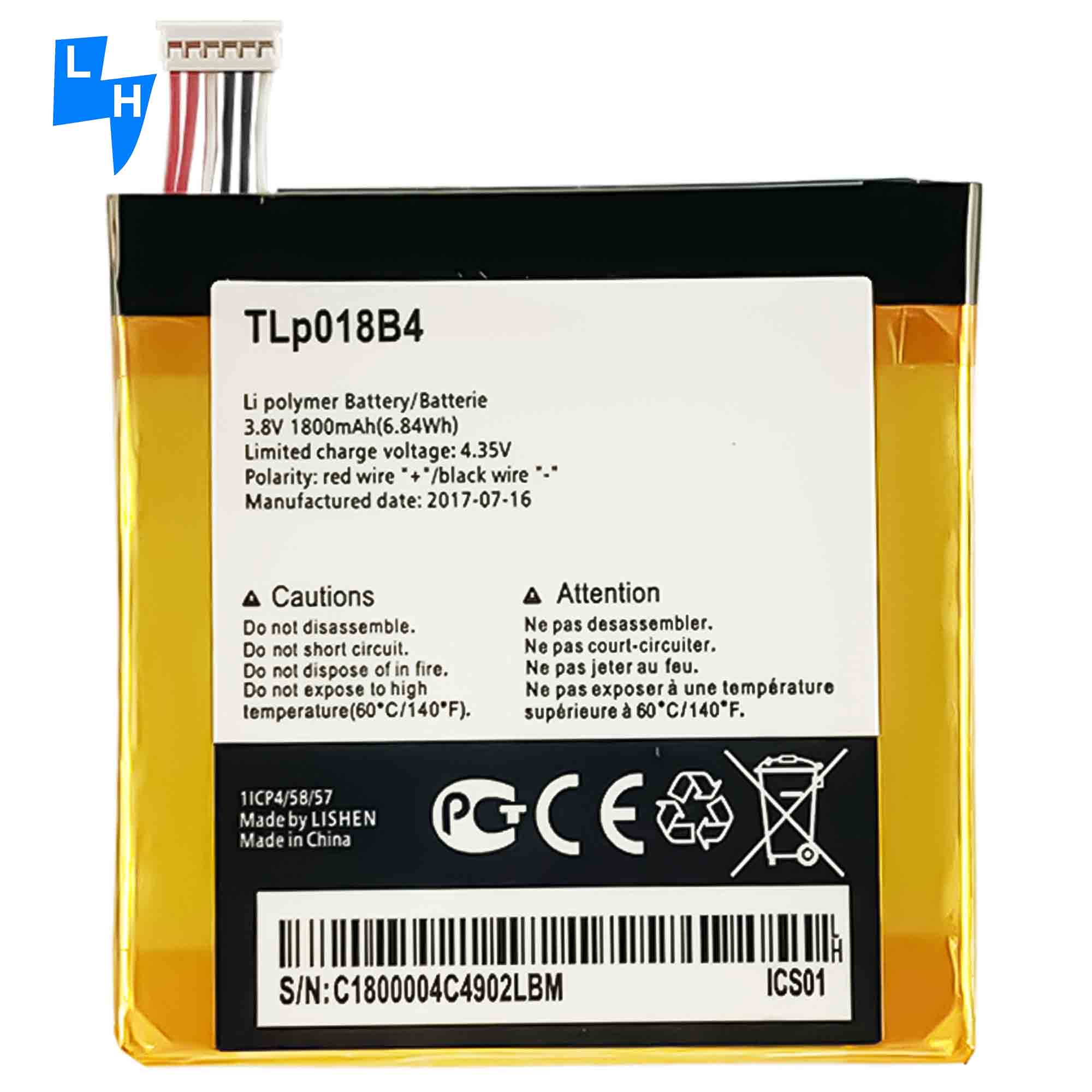 OT7025 OT6030 alcatel One Touch idol Mobile Smart Phone Battery TLP018B4 3.8V 1500mAh