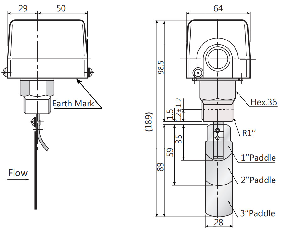 Red Liquid Flow Switches For Refrigeration System Heat Pump