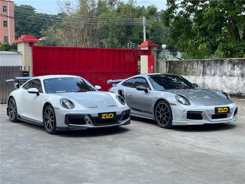 Auto Parts for Porsche 911 992 Body Kit 911 992 Turbo Upgraded Techart Style Front and Rear Bumper Cover Body Kit