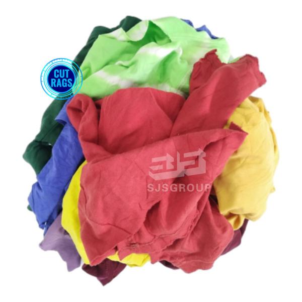 IMPA 232909 High Cotton recycled dark mixed coloured t shirt rags cleaning cloth