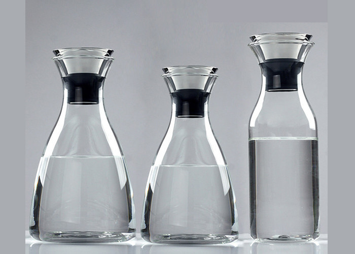Heat Resistant Pyrex Clear Glass Water Pitcher , Glass Fruit Infusion Pitcher